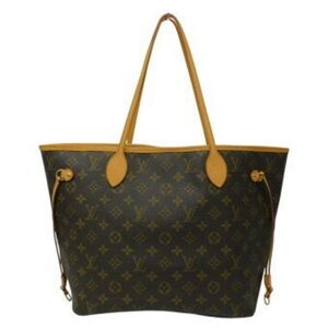 Fashion Leather Brown Mono Neverfull Tan Interior Tote With Matching Pouch